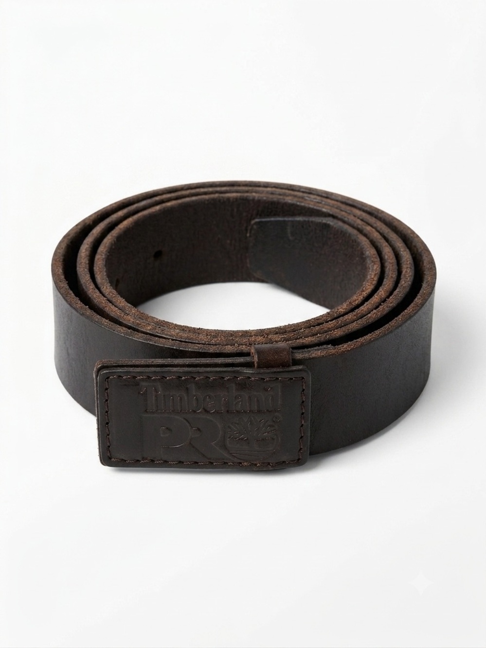 Timberland PRO 100% Leather Belt Dark Brown Classic Subtle